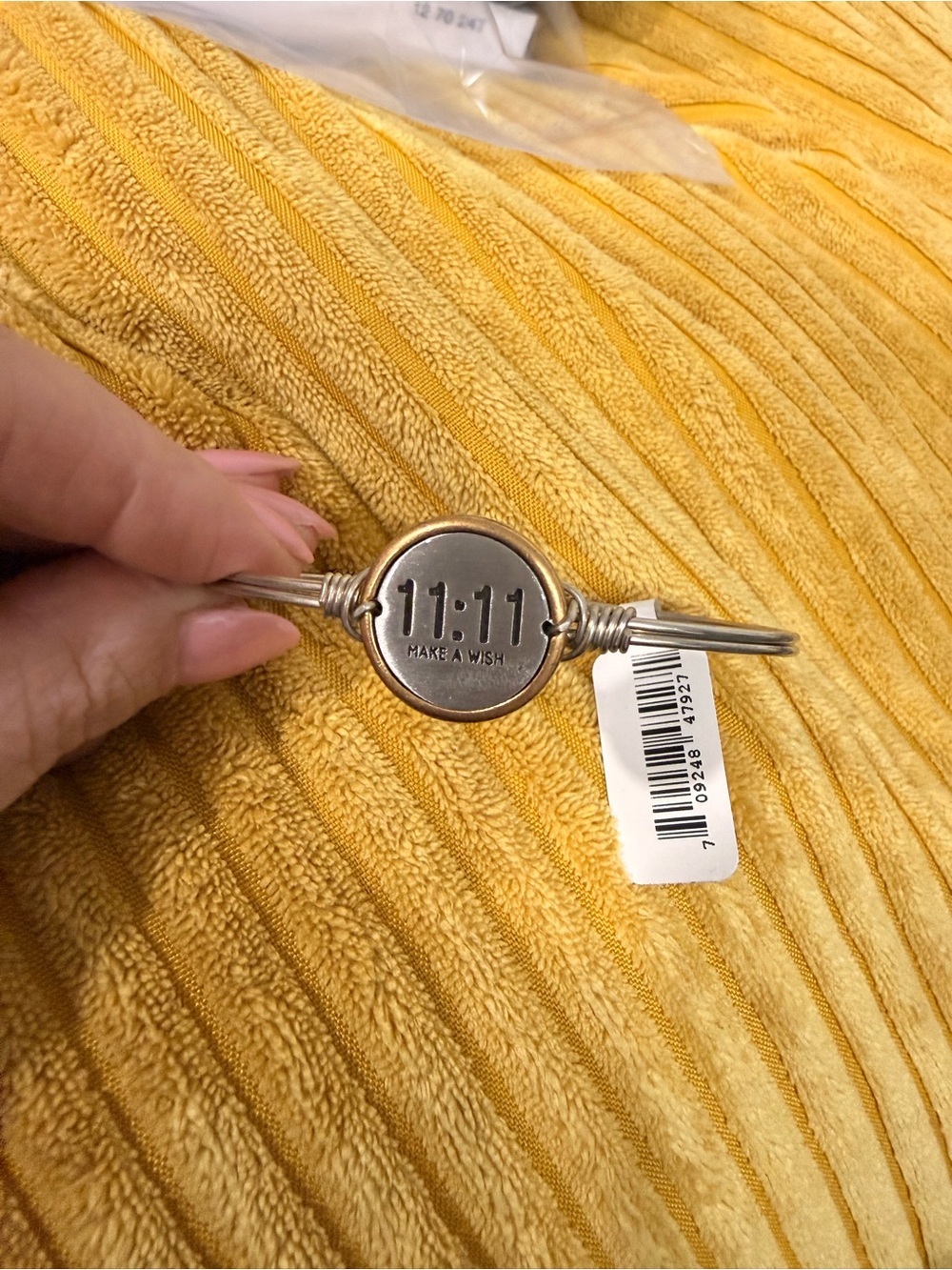 Alex and Ani Silver Tone 11:11 Wish Bangle Bracelet